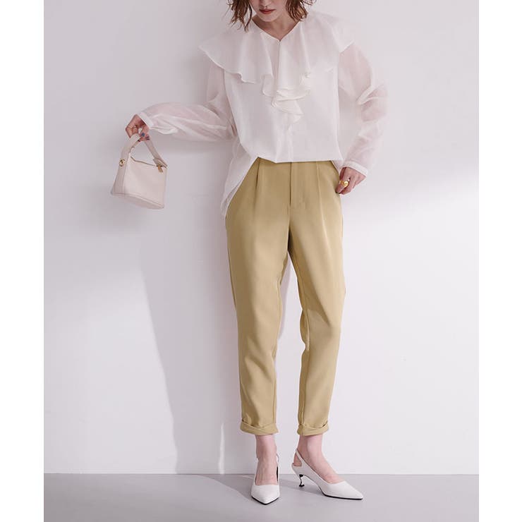 ツイストヘムテーパードパンツ ボトムス レディース | titivate | 詳細画像21 