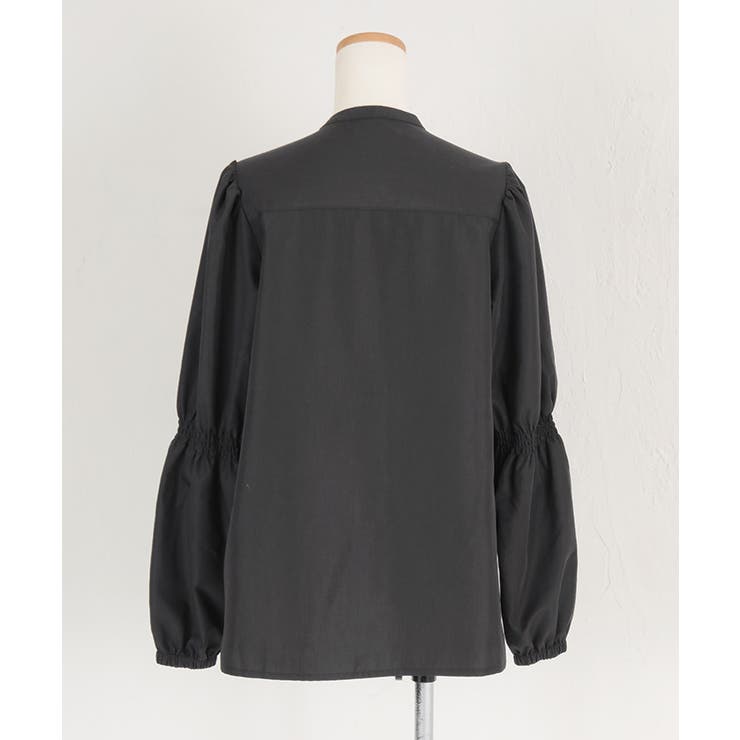 シャーリングスリーブバンドカラーシャツ トップス レディース | titivate | 詳細画像6 