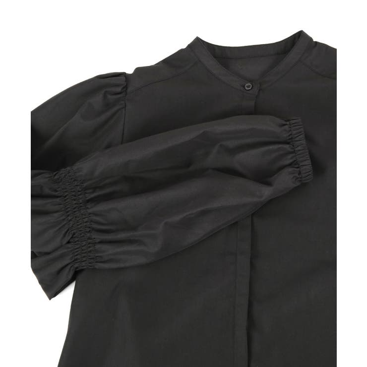 シャーリングスリーブバンドカラーシャツ トップス レディース | titivate | 詳細画像7 