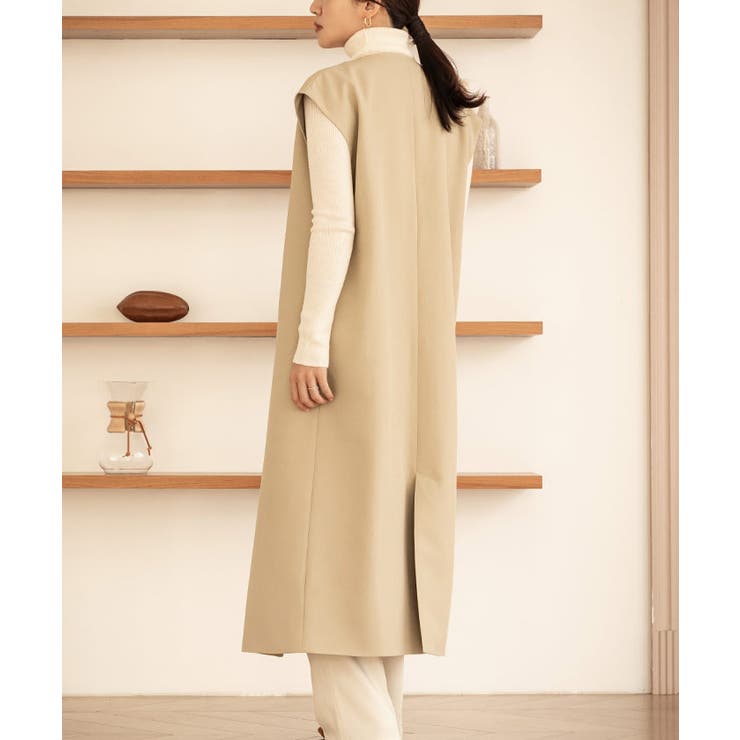 フレンチスリーブロングジレ アウター レディース | titivate | 詳細画像14 