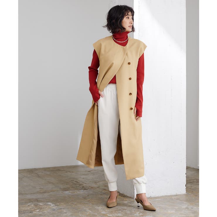 フレンチスリーブロングジレ アウター レディース | titivate | 詳細画像20 