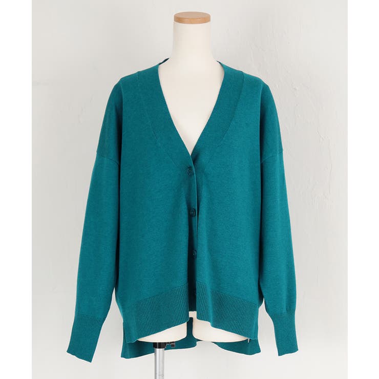 コットンウールブレンドVネックカーディガン トップス レディース | titivate | 詳細画像5 