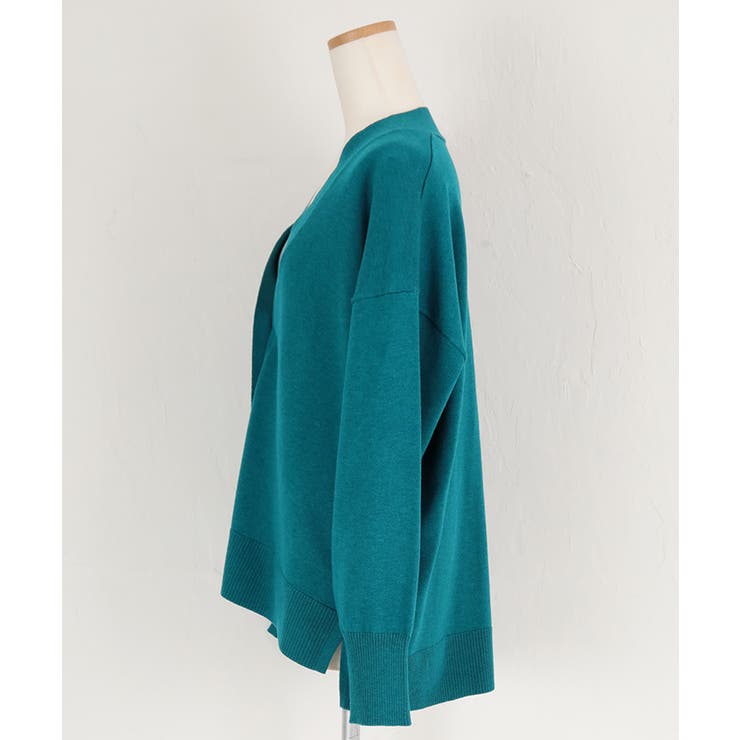 コットンウールブレンドVネックカーディガン トップス レディース | titivate | 詳細画像6 