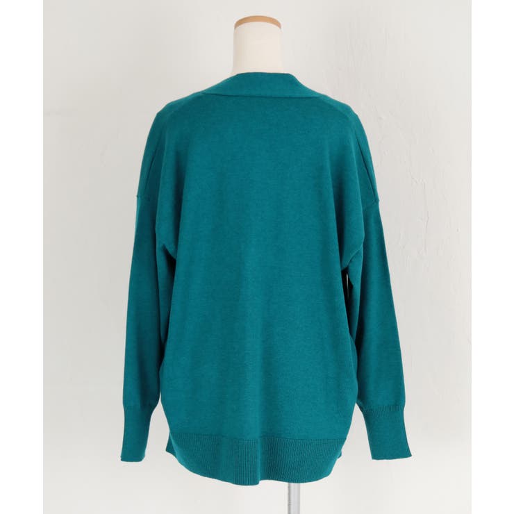 コットンウールブレンドVネックカーディガン トップス レディース | titivate | 詳細画像7 