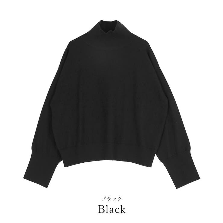 コットンウールブレンドハイネックニット トップス レディース | titivate | 詳細画像4 