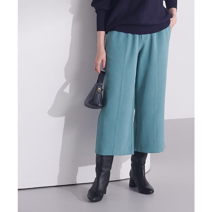 センターピンタッククロップドワイドパンツ レディース パンツ [品番：TV000015282]｜titivate（ティティベート）のレディースファッション通販｜SHOPLIST（ショップリスト）