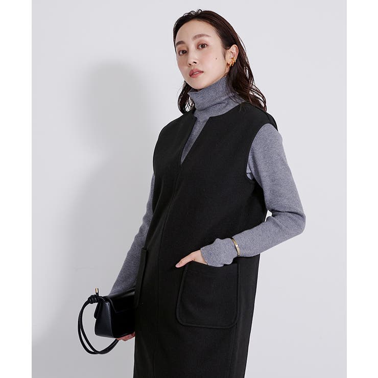 ウールライクキーネックIラインワンピース ワンピース レディース | titivate | 詳細画像13 