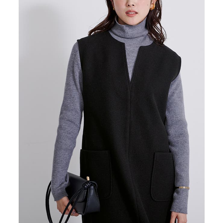 ウールライクキーネックIラインワンピース ワンピース レディース | titivate | 詳細画像17 