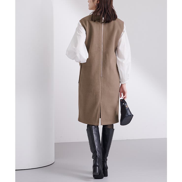 ウールライクキーネックIラインワンピース ワンピース レディース | titivate | 詳細画像19 