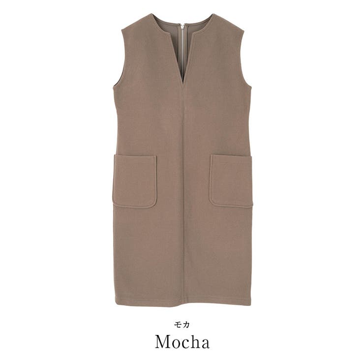 ウールライクキーネックIラインワンピース ワンピース レディース | titivate | 詳細画像3 