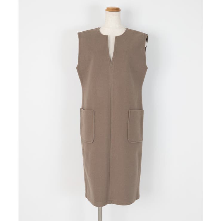 ウールライクキーネックIラインワンピース ワンピース レディース | titivate | 詳細画像5 