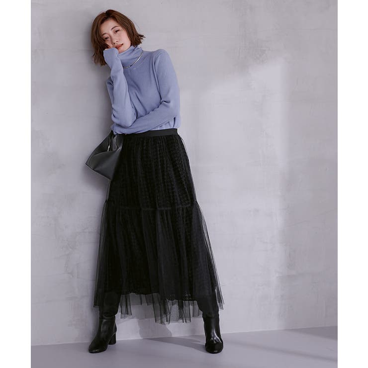 フロッキーチュールティアードスカート ボトムス レディース | titivate | 詳細画像13 