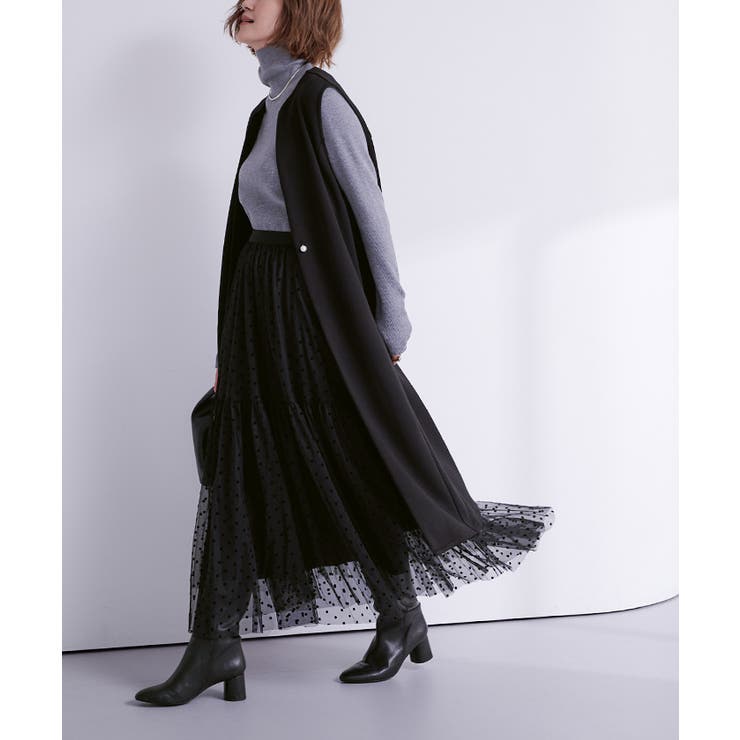 フロッキーチュールティアードスカート ボトムス レディース | titivate | 詳細画像19 