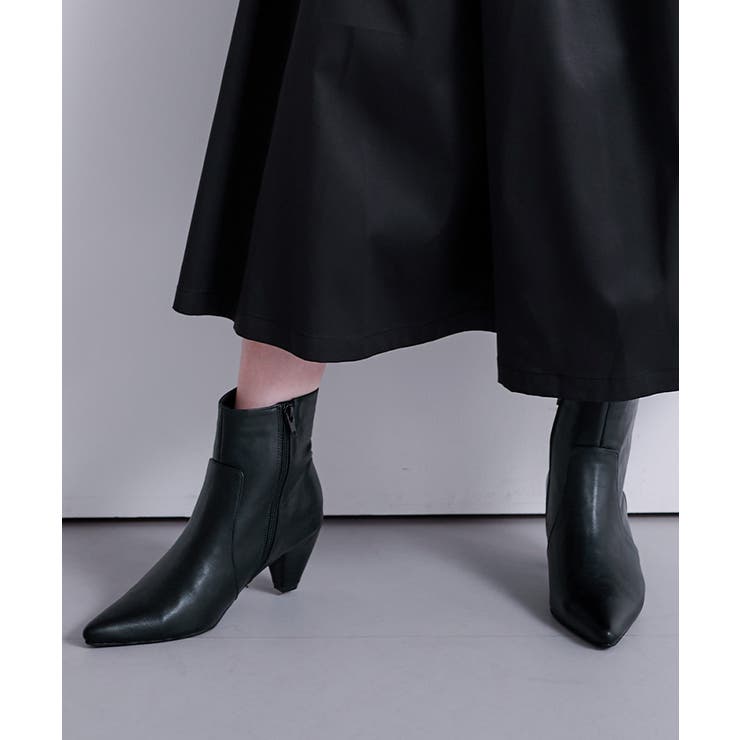 6 5cmヒールポインテッドトゥショートブーツ シューズ | titivate | 詳細画像17 