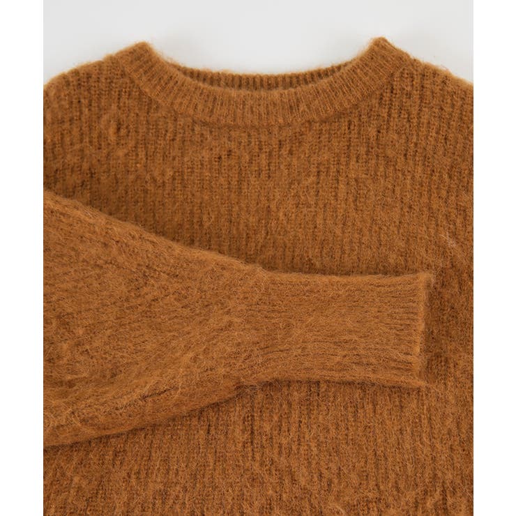 ウールブレンドラウンドスリーブニット トップス レディース | titivate | 詳細画像5 