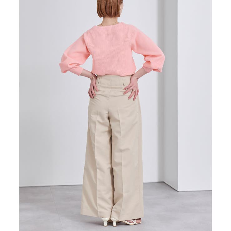 ボリュームスリーブスクエアネックニット トップス レディース | titivate | 詳細画像12 