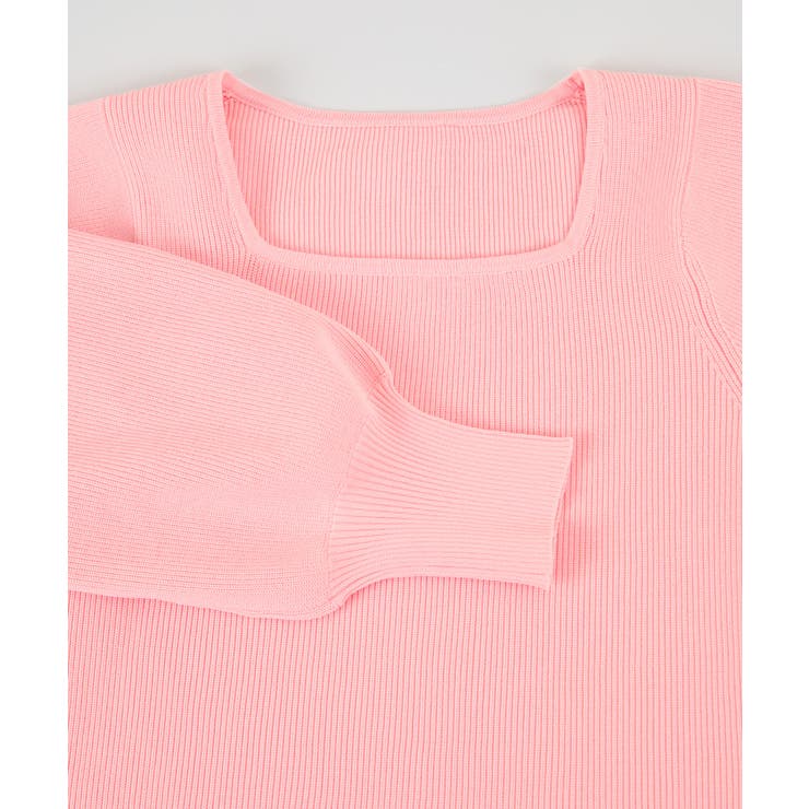 ボリュームスリーブスクエアネックニット トップス レディース | titivate | 詳細画像5 