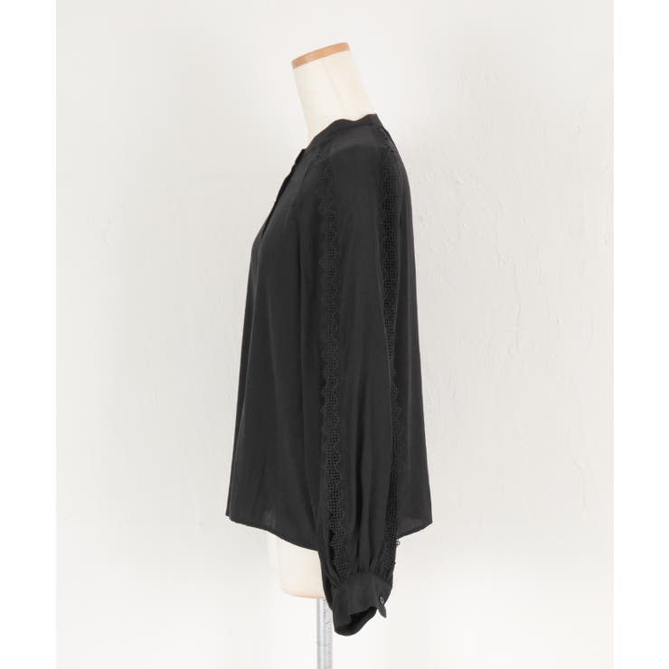 バンドカラーレースデザインブラウス トップス レディース | titivate | 詳細画像5 