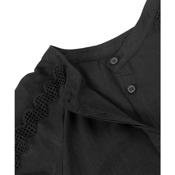 バンドカラーレースデザインブラウス トップス レディース | titivate | 詳細画像8 