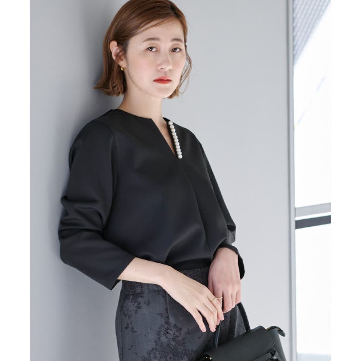 パール付キーネックトップス トップス レディース | titivate | 詳細画像22 