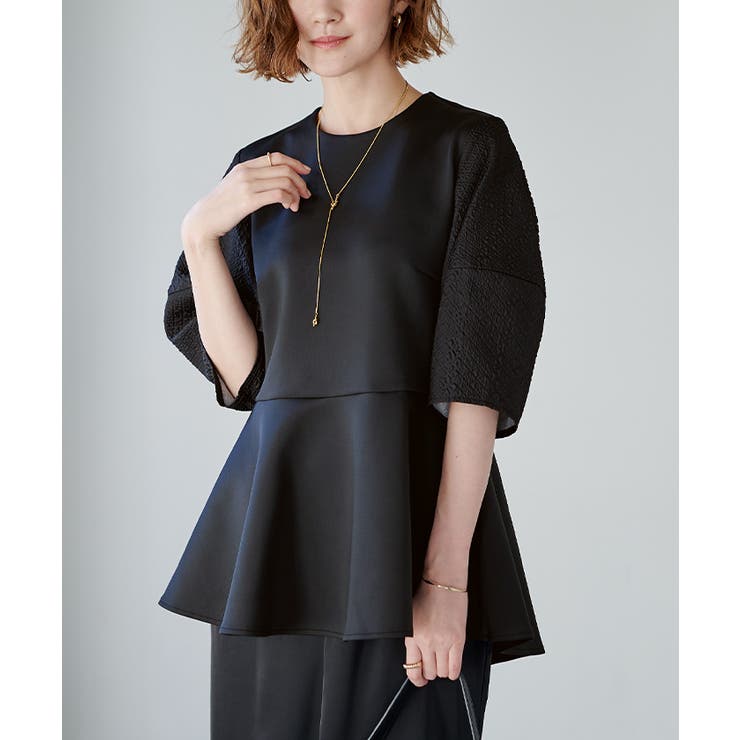 ふくれジャガードドッキングトップス トップス レディース | titivate | 詳細画像14 