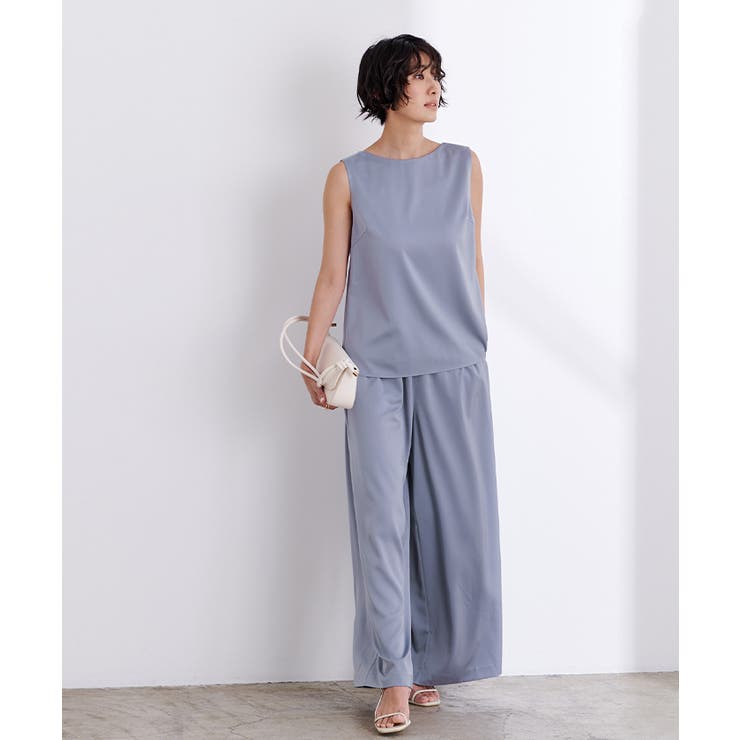 バックVネックサテンブラウス【UR’S ユアーズ】 | titivate | 詳細画像14 