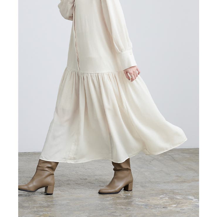 バンドカラーティアードワンピース ワンピース レディース | titivate | 詳細画像15 