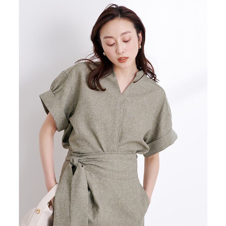 リネンライクワイドスリーブスキッパーシャツ【UR’S ユアーズ】 | titivate | 詳細画像8 