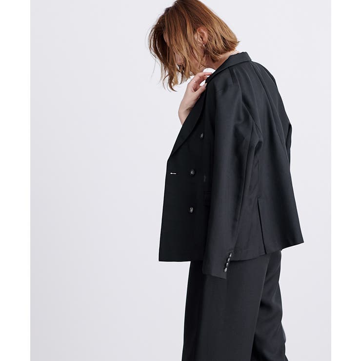 リネンライクダブルブレストジャケット【UR'S ユアーズ】[品番