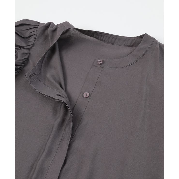 シャーリングデザインスリーブバンドカラーブラウス【UR’S ユアーズ】 | titivate | 詳細画像11 