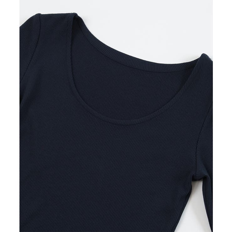 テレコリブバックオープンネックトップス トップス レディース | titivate | 詳細画像10 