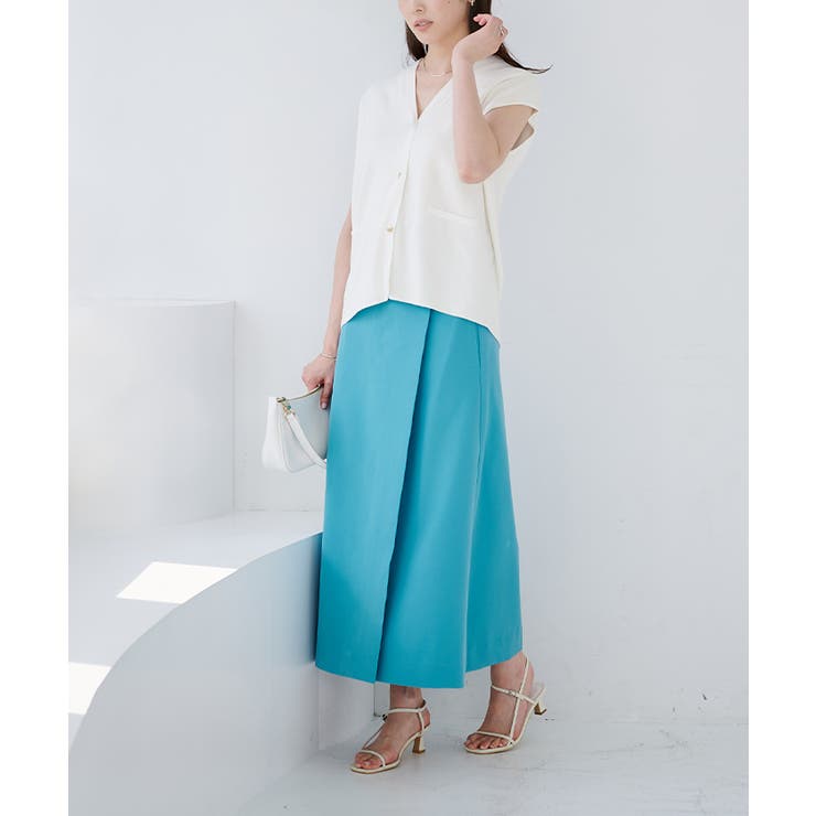 ゴールド釦Vネックフレンチスリーブニット【UR’S ユアーズ】 | titivate | 詳細画像19 