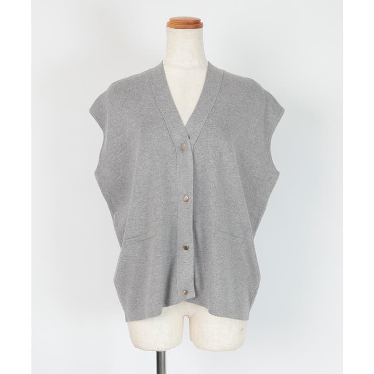 ゴールド釦Vネックフレンチスリーブニット【UR’S ユアーズ】 | titivate | 詳細画像7 