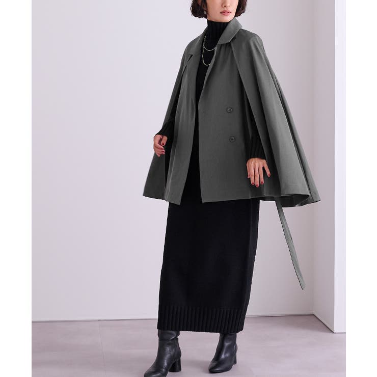 2wayベルト付ケープトレンチコート/ジレ【UR'S ユアーズ】[品番