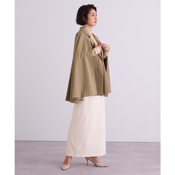 2wayベルト付ケープトレンチコート/ジレ【UR'S ユアーズ】[品番