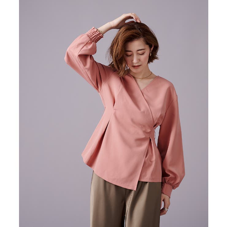 ベルト付ウエストタックカシュクールブラウス【UR’S ユアーズ】 | titivate | 詳細画像14 