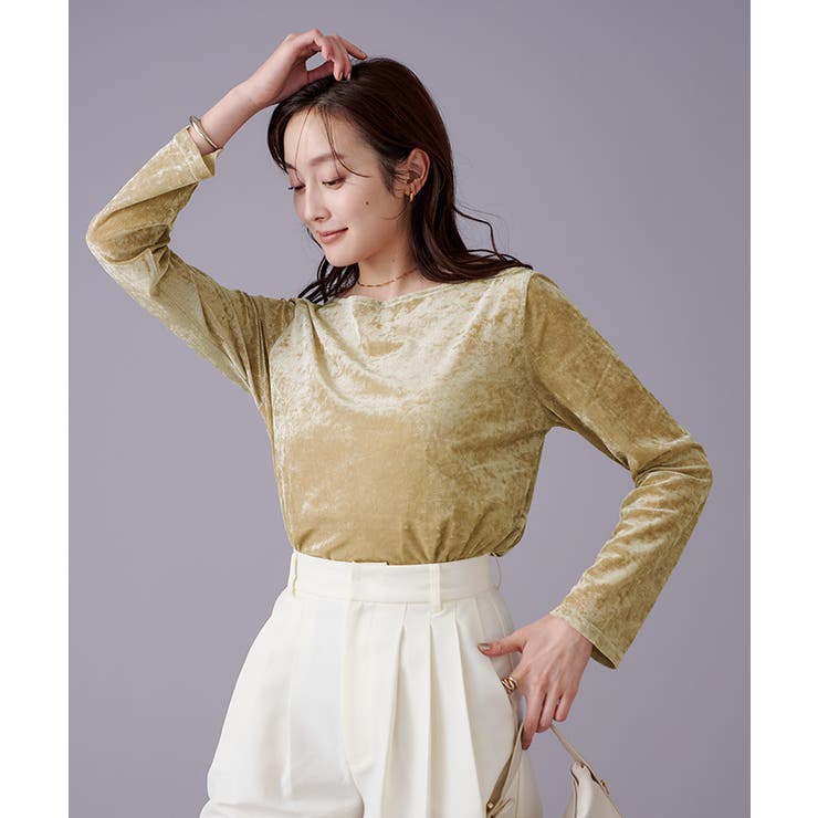 メッシュベロアボートネックトップス【UR’S ユアーズ】 | titivate | 詳細画像14 