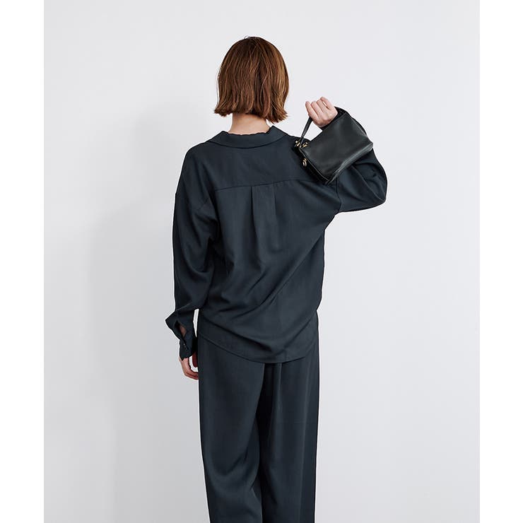 ダブルポケットオープンカラーシャツブラウス【UR'S ユアーズ】[品番