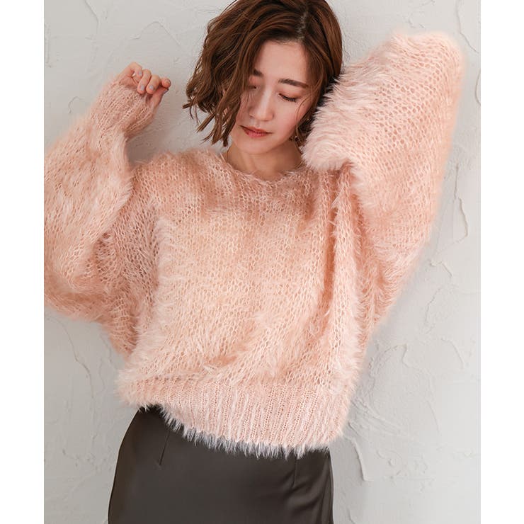 Vネックオーバーサイズシアーローゲージニット【UR’S ユアーズ】 | titivate | 詳細画像29 