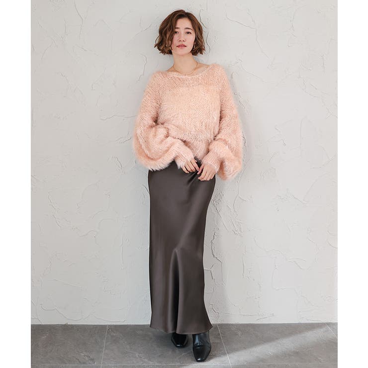 Vネックオーバーサイズシアーローゲージニット【UR’S ユアーズ】 | titivate | 詳細画像30 