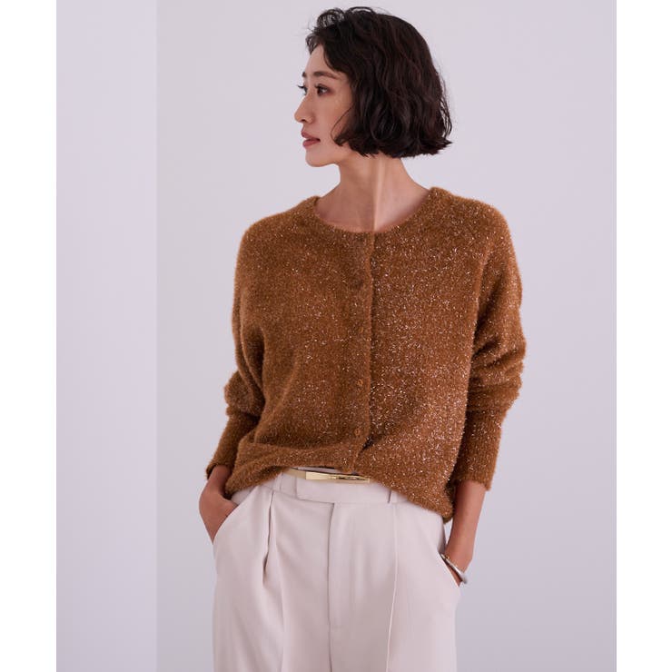 クルーネックラメカーディガン【UR’S ユアーズ】 | titivate | 詳細画像3 