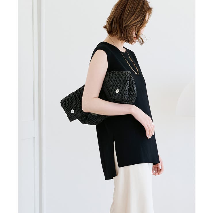 ラウンドネックサイドスリットノースリーブニット【UR’S ユアーズ】 | titivate | 詳細画像21 