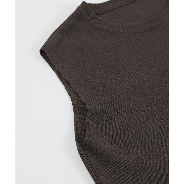 ラウンドネックサイドスリットノースリーブニット【UR’S ユアーズ】 | titivate | 詳細画像9 