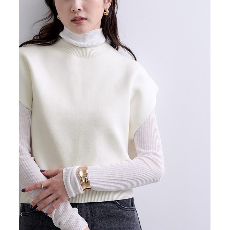 フレンチスリーブコクーンニットベスト【UR’S ユアーズ】 | titivate | 詳細画像19 