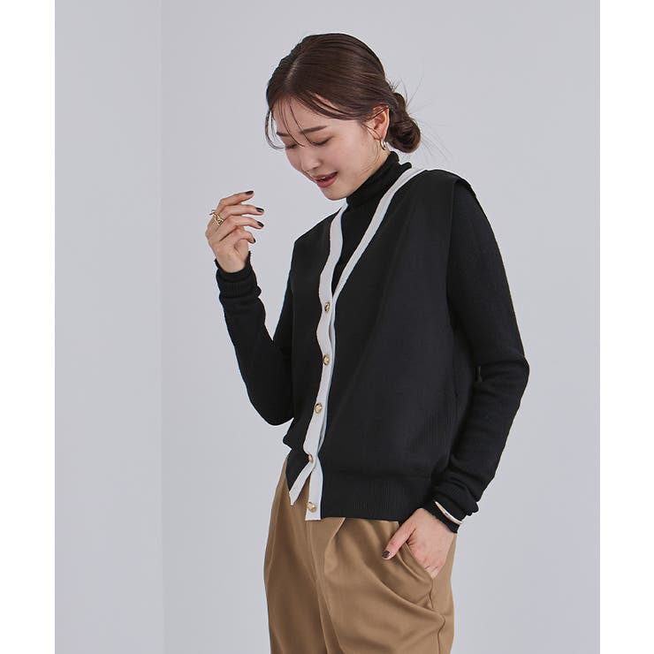 ゴールド釦コクーンニットベスト【UR’S ユアーズ】 | titivate | 詳細画像3 