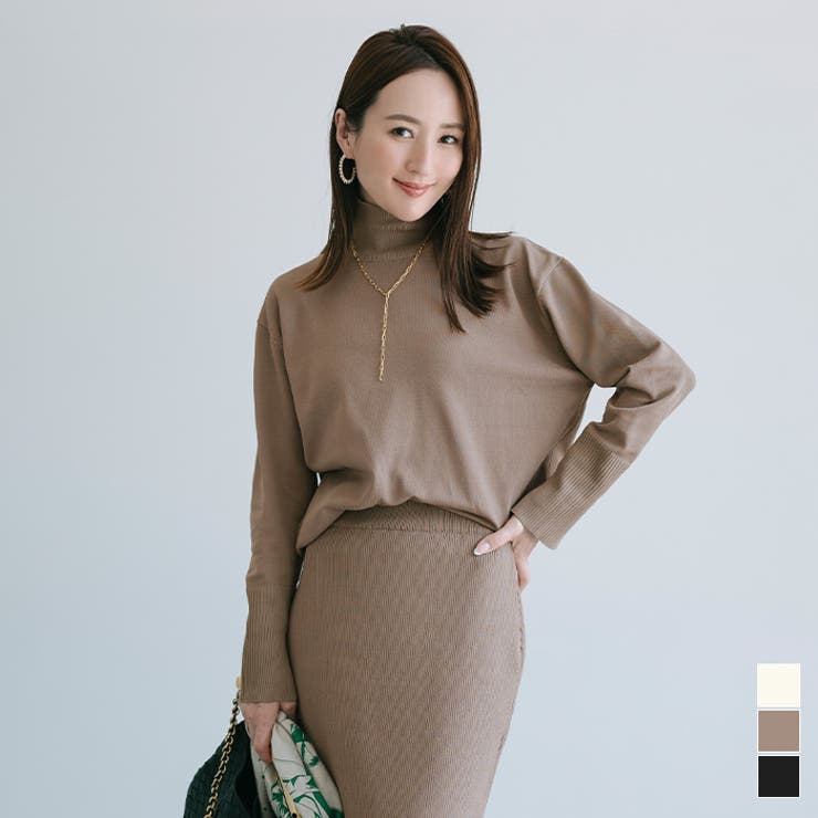 ハイネックドロップショルダーオーバーサイズニット【UR’S ユアーズ】 | titivate | 詳細画像1 