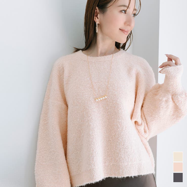 ウールブレンドクロップドクルーネックニット【UR’S ユアーズ】 | titivate | 詳細画像1 