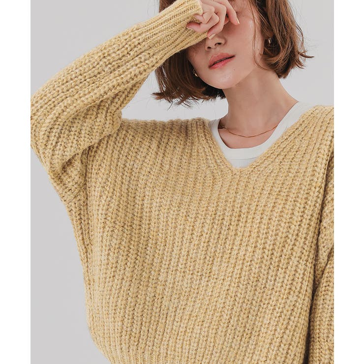 ラメローゲージVネックオーバーサイズニット【UR’S ユアーズ】 | titivate | 詳細画像11 