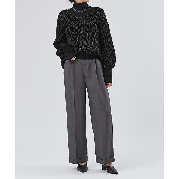 ラメローゲージVネックオーバーサイズニット【UR’S ユアーズ】 | titivate | 詳細画像19 