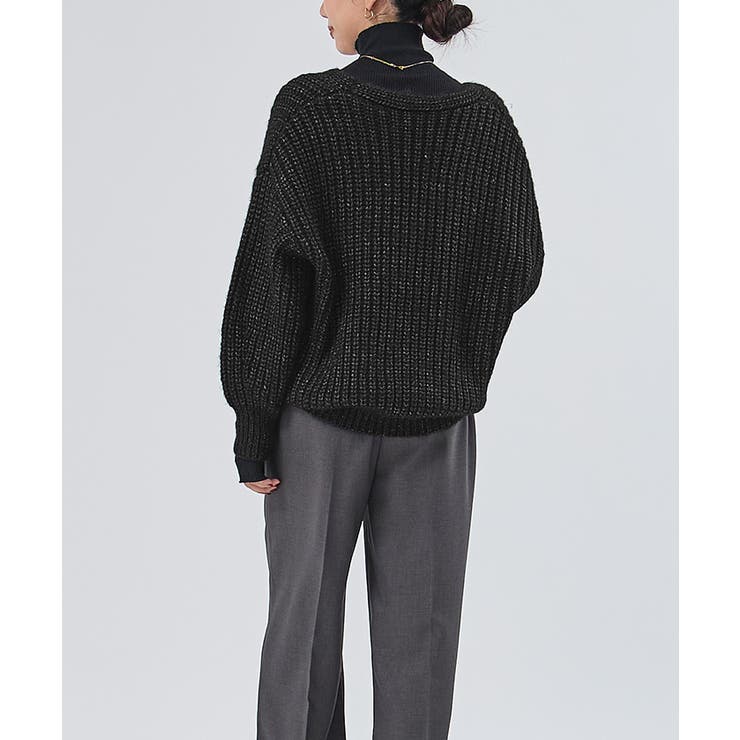 ラメローゲージVネックオーバーサイズニット【UR’S ユアーズ】 | titivate | 詳細画像21 